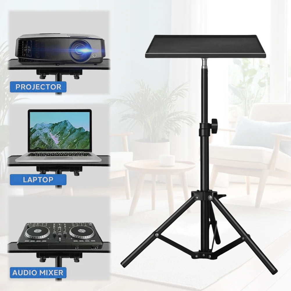 Projectors Tray 1/4inch Thread Tripod Tray Height Adjustable DJ Equipment Holder Telescopic Rod Standing for Projector Monitors