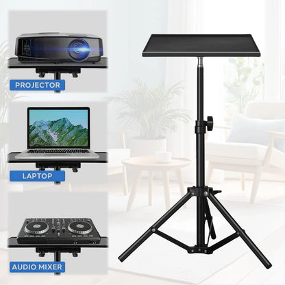 Projectors Tray 1/4inch Thread Tripod Tray Height Adjustable DJ Equipment Holder Telescopic Rod Standing for Projector Monitors