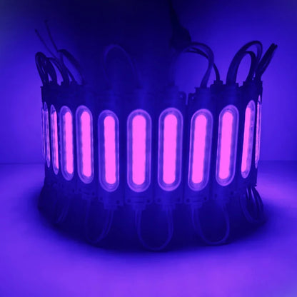 Wholesale 10PCS/lot 12V Multicolour Led Modules COB Light Backlight Shop Banner Waterproof IP65 Christmas Decorations Warm White