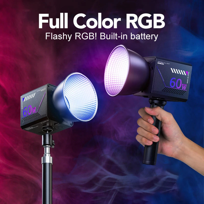 RGB Video Light Portable LED Photography Studio Light with 10000mAh Rechargeable for Vlog Streaming Live Photo Fill Lamp