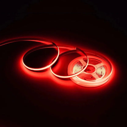 8mm PCB COB LED Strip Light With DC Head 12V 320LEDs/m High Brightness Flexible Tape Warm Natural White Red Green Blue 0.5m 5m