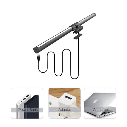 RGB Stepless Dimming LED Monitor Light Bar Eye Protection for Computers Laptops Work Study Game Screen Hanging