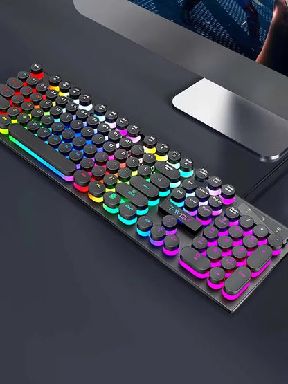 RGB Gaming Mechanical Keyboard USB Wired 104 Keys Keyboard Backlit Black Red Blue Light for Computer Laptop Pro Gamer Keyboard