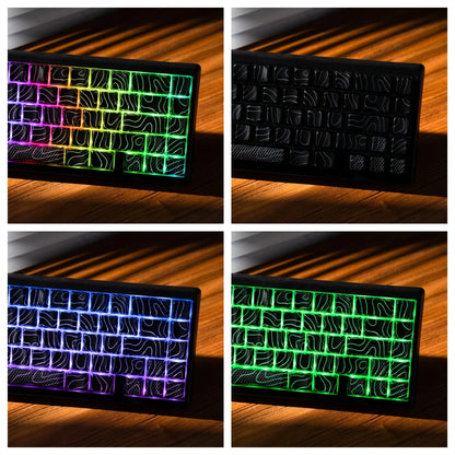 XVX M67 JadeStone Mechanical Keyboard With IMD-Tech Keycaps Hot Swappable Gasket Tri-Mode Custom RGB Wireless Keyboard 65%