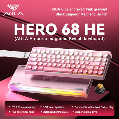HERO 68HE RGB Mechanical Gaming Keyboard, 68-Key Wired