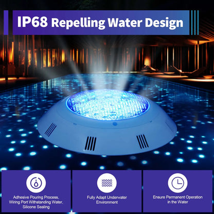 45W RGB LED Underwater Swimming Pool Light IP68 Waterproof 7 Colors Changing Underwater Pool Lights with Remote Control