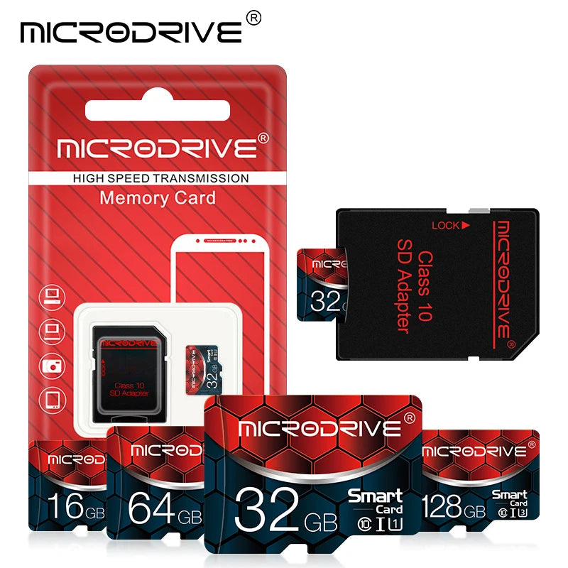 High Speed Mini SD Card 128GB Class10 Memory Card C10 8GB 16GB 32GB Smart SD Card TF Card usb drives 64gb 256gb For Mobile phone
