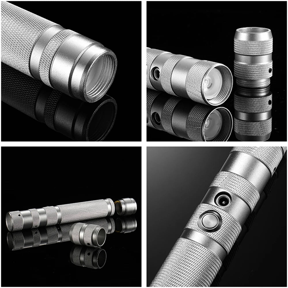 RGB Metal Lightsaber — 14-Color LED Sword with Sound Effects & USB Rechargeable Battery