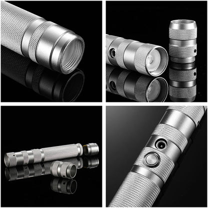 RGB Metal Lightsaber — 14-Color LED Sword with Sound Effects & USB Rechargeable Battery