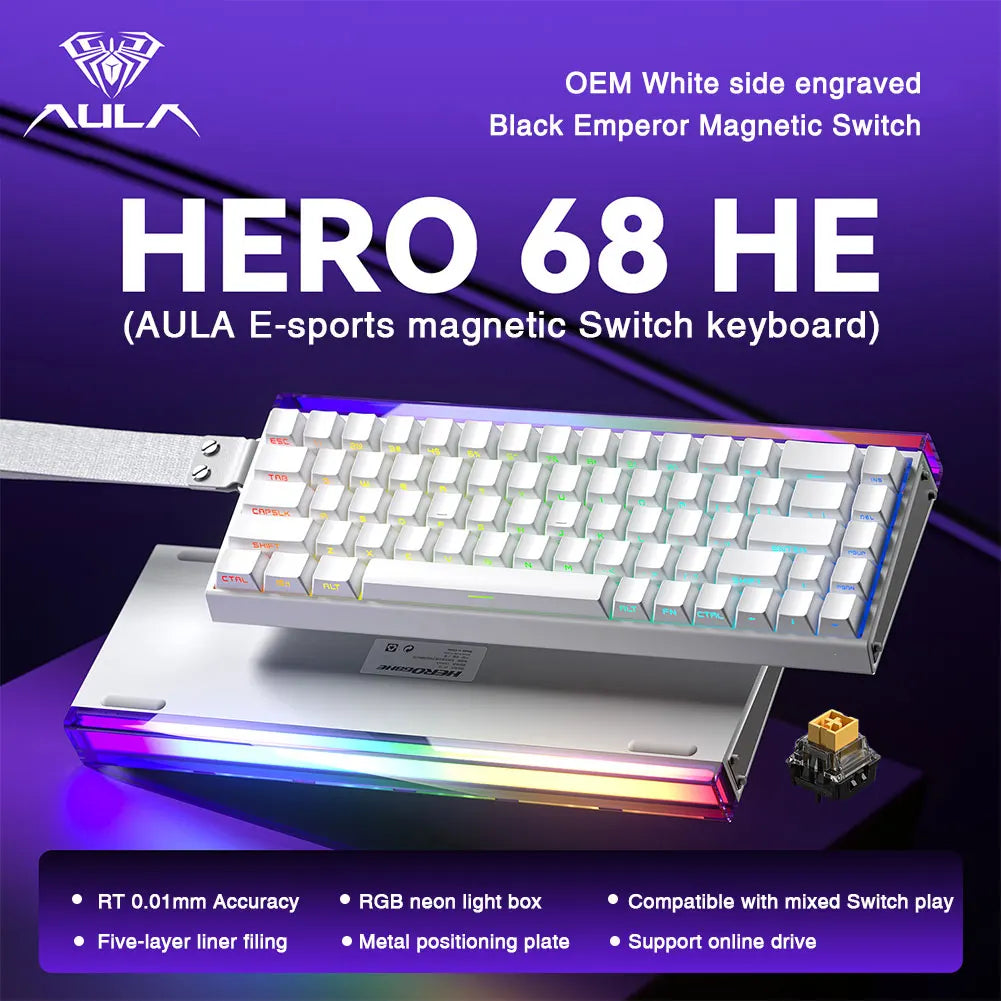 HERO 68HE RGB Mechanical Gaming Keyboard, 68-Key Wired