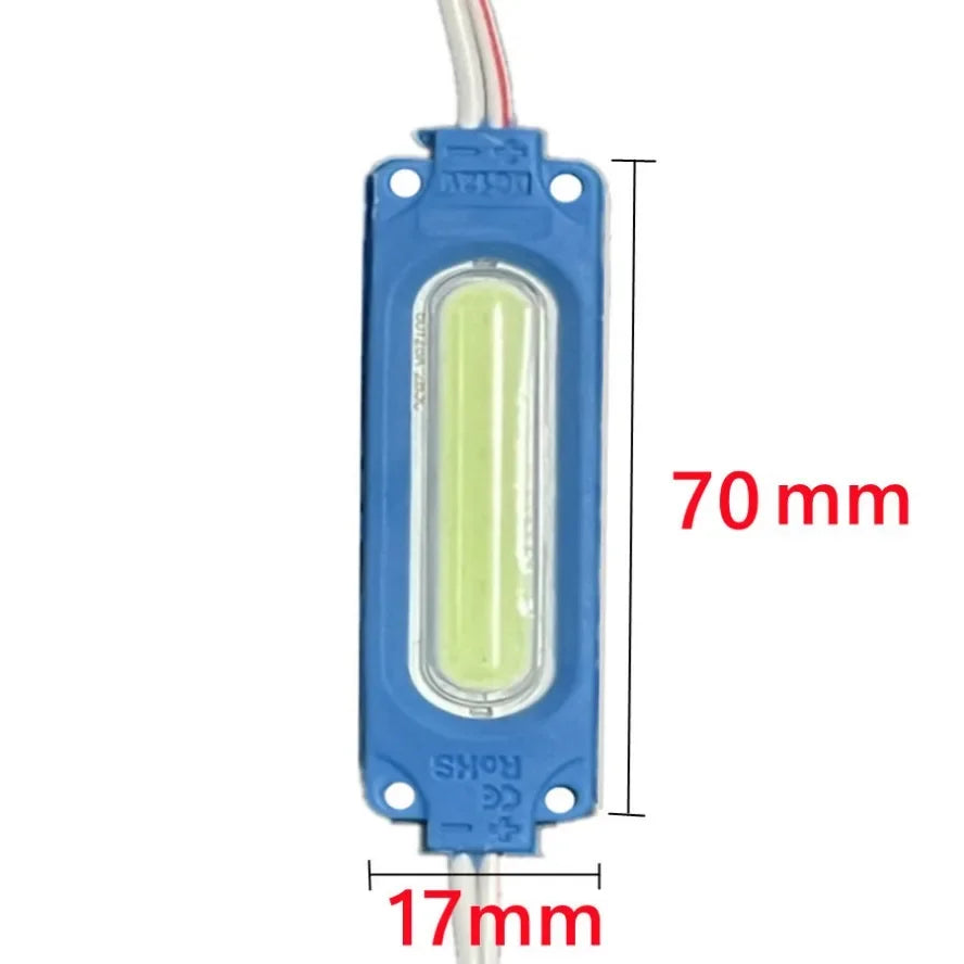 Wholesale 10PCS/lot 12V Multicolour Led Modules COB Light Backlight Shop Banner Waterproof IP65 Christmas Decorations Warm White