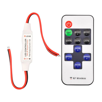 Mini LED Single Color Dimmer 11key RF Wireless Remote Controller DC 5V 12V 24V for LED Strip Light