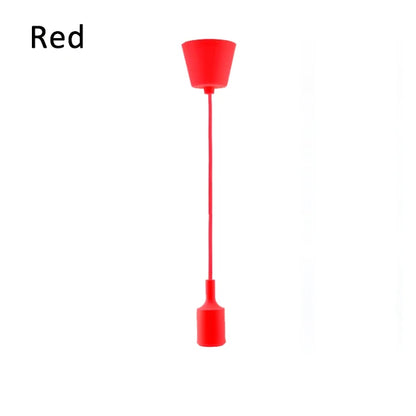 Pendant Lights Modern Simple Single Head Silica Gel Pendant Lamps AC90-260V E27 Holder 100cm Cord 13 Colors