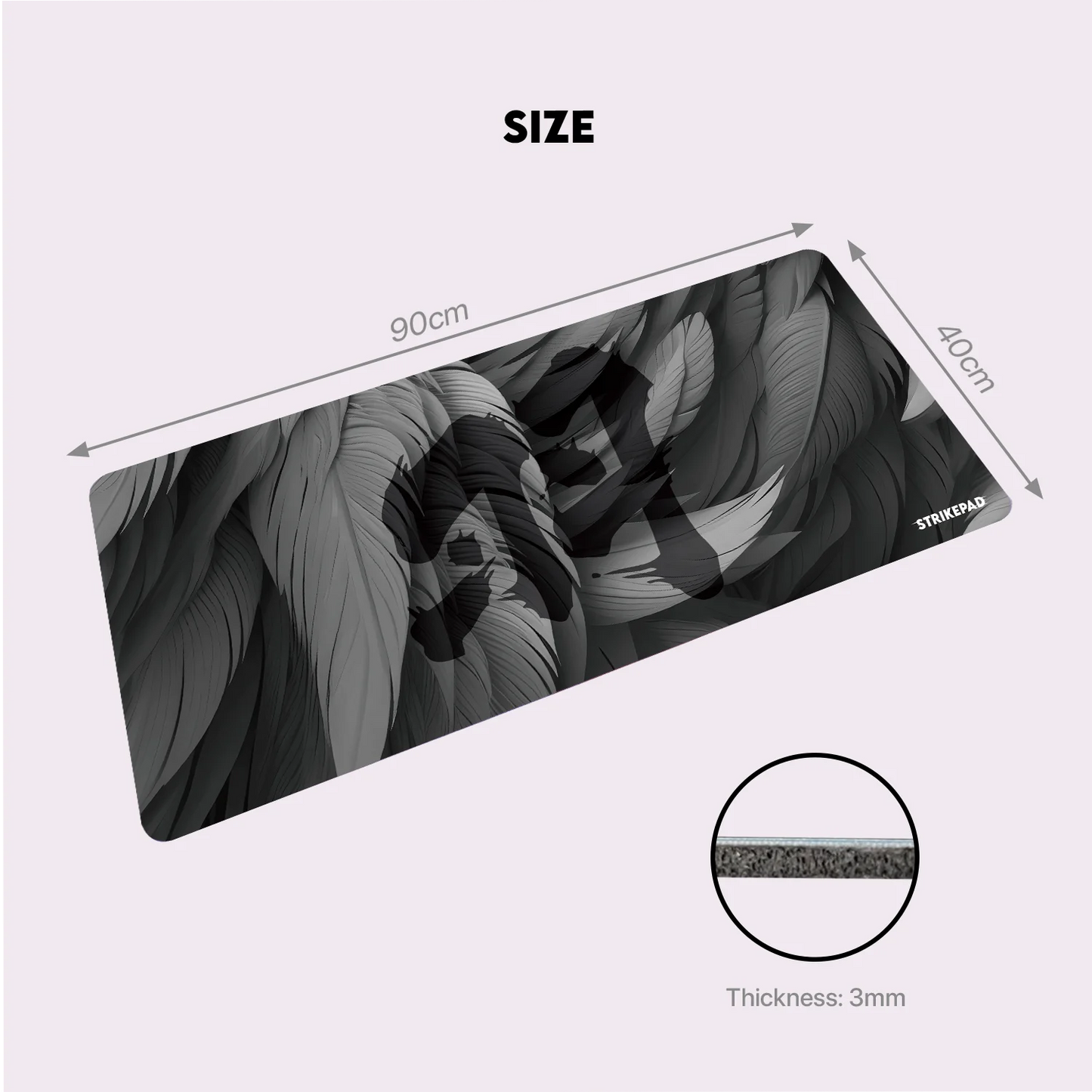 FANTECH Strikepad MST491 Gaming Mousepad Alluring Holographle Design 490x420x3mm Mouse Mat Waterproof and No Edge Stitching