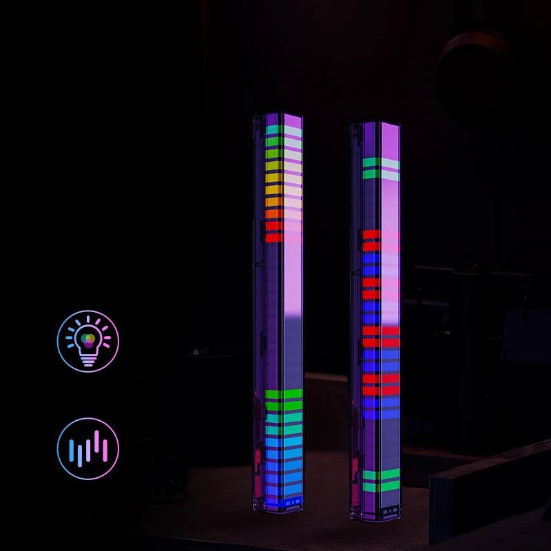 RGB Pickup Light Voice-activated Music Rhythm Light Computer Car RGB Atmosphere Light Aesthetic Game Room Decor
