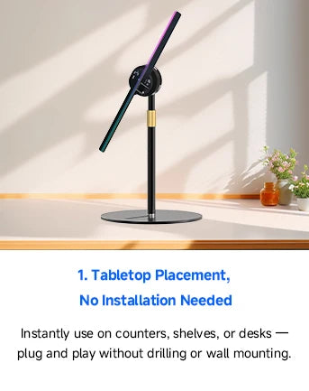 3D Hologram Fan 42CM Desktop LED Display Equipment Projector Holographic Display New Generation Hologram Machine For Advertising