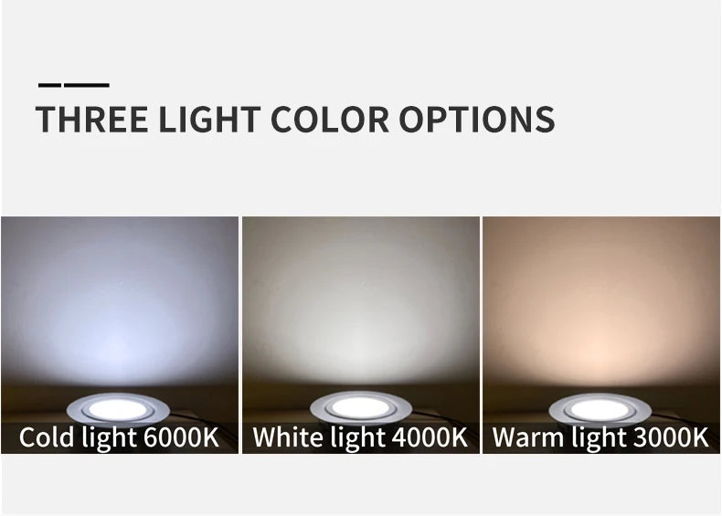 4-Piece Ultra Thin 3W LED Downlight Embedded Cabinet Light Bulb 3W 12V DC Silver White Shell 55mm Hole Closet Yacht Light Lamp