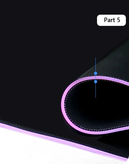 RGB LED Gaming Mouse Pad | 10+ Color Modes | Desk Setup Accessory
