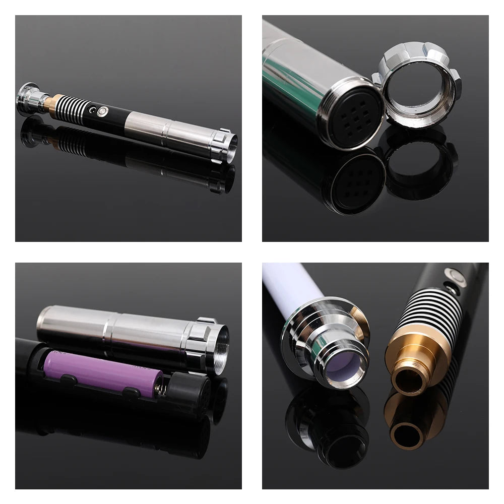 RGB Metal Lightsaber — 14-Color LED Sword with Sound Effects & USB Rechargeable Battery