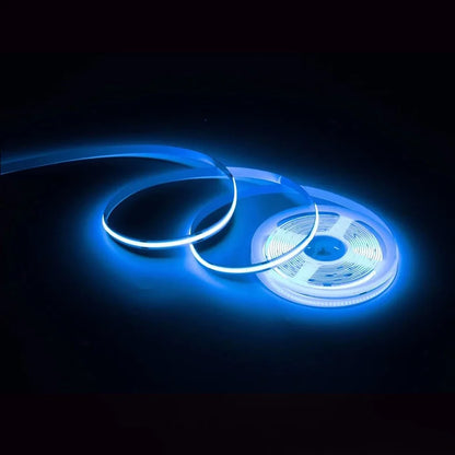 8mm PCB COB LED Strip Light With DC Head 12V 320LEDs/m High Brightness Flexible Tape Warm Natural White Red Green Blue 0.5m 5m