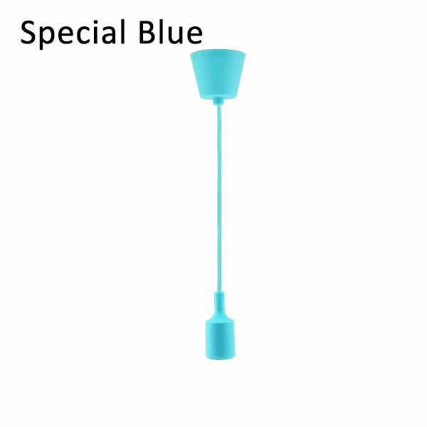 Pendant Lights Modern Simple Single Head Silica Gel Pendant Lamps AC90-260V E27 Holder 100cm Cord 13 Colors
