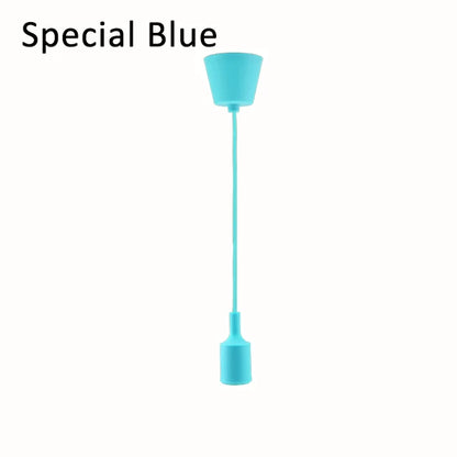 Pendant Lights Modern Simple Single Head Silica Gel Pendant Lamps AC90-260V E27 Holder 100cm Cord 13 Colors