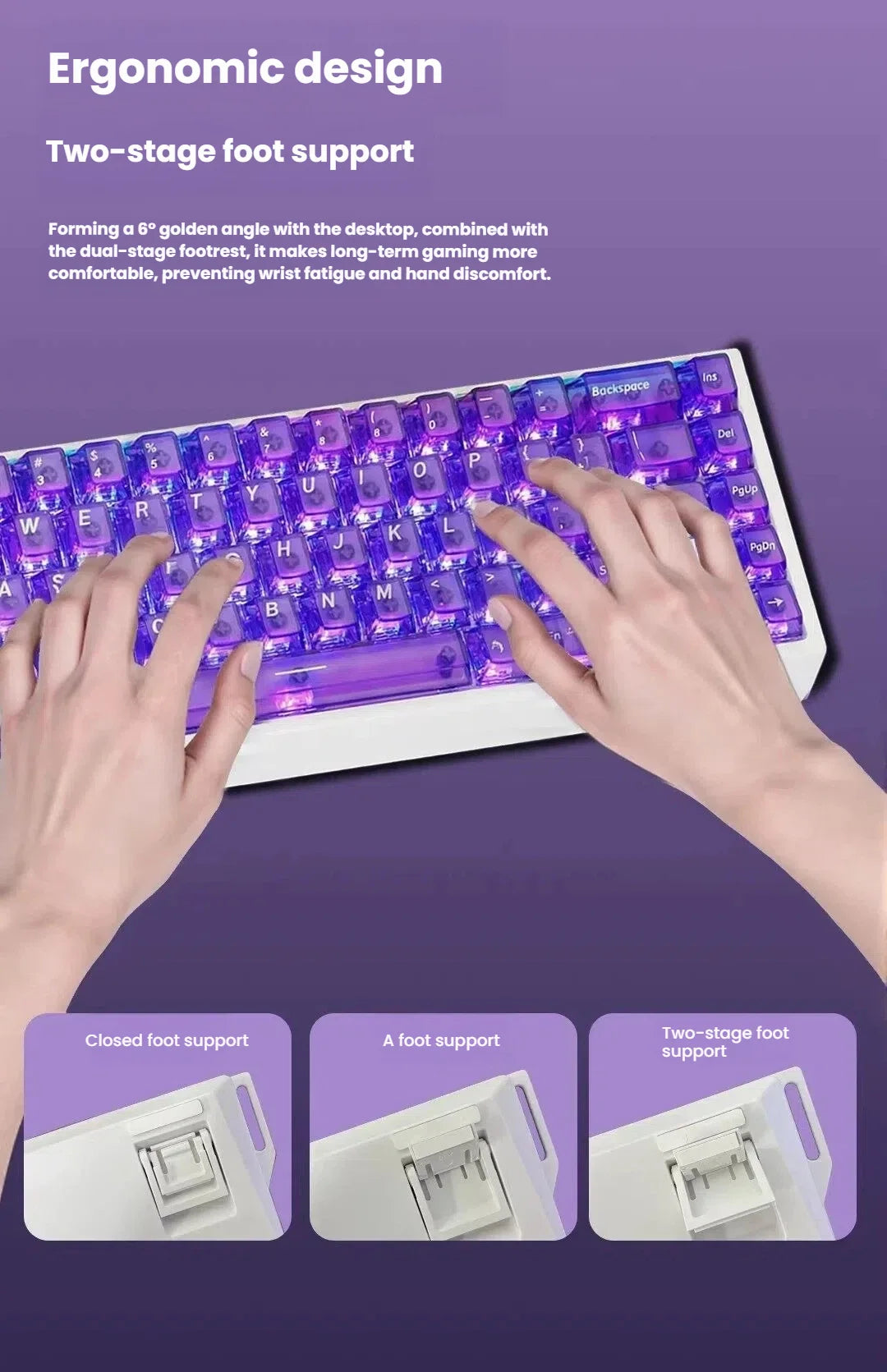 Wired Mechanical Keyboard 68 Keys RGB Backlit Mini Compact Gaming Keyboard Hall Effect Magnetic Switch For Laptop PC FPS