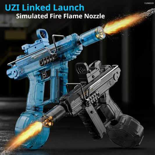UZI/MK3 Electric Water Gun with Lights Cool Electric Continuous Firing and Reloading Summer Water Play Kidâ€™s Adult Toy Water Gun