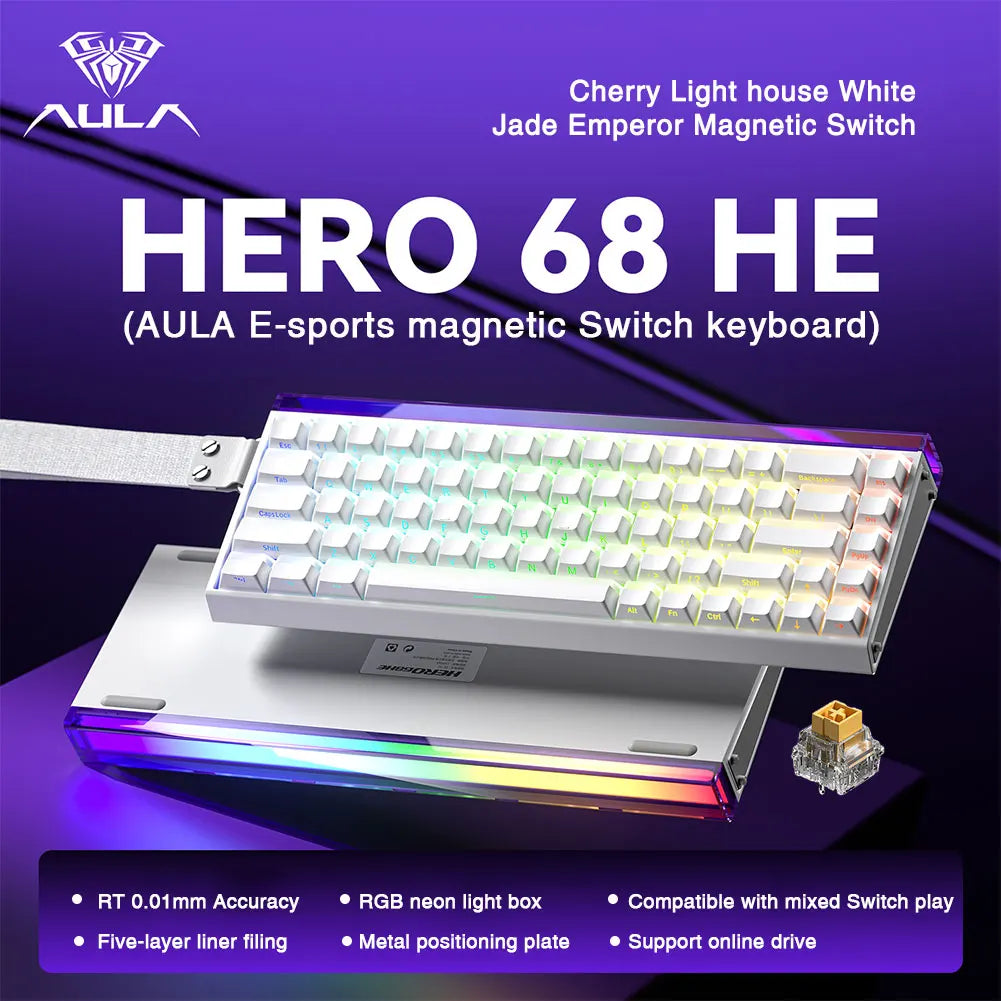 HERO 68HE RGB Mechanical Gaming Keyboard, 68-Key Wired