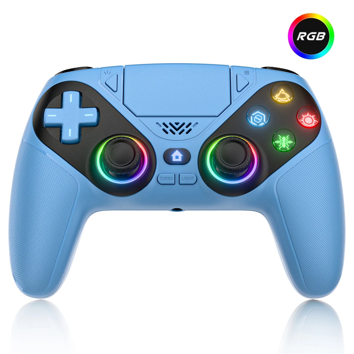 RGB Light Controller For PlayStation 5/PS5 Pro/Slim/PC Wireless Gamepad Marco/Turbo NO Drift Hall Effect Gaming Control Joystick