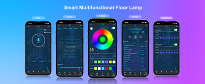 Smart Led Living Room Floor Lamp Rgb Corner Floor Lamp Music Synchronization Application Program Control Suit for Living Room
