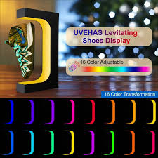 7 Colors Magnetic Floating Shoe Display Stand with LED Light