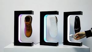 7 Colors Magnetic Floating Shoe Display Stand with LED Light