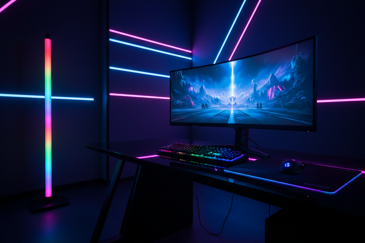 RGB Floor Lamp Battlestation