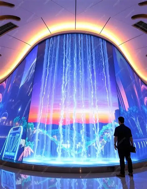 MDS Display – Transparent LED Window Display (Waterfall Effect)